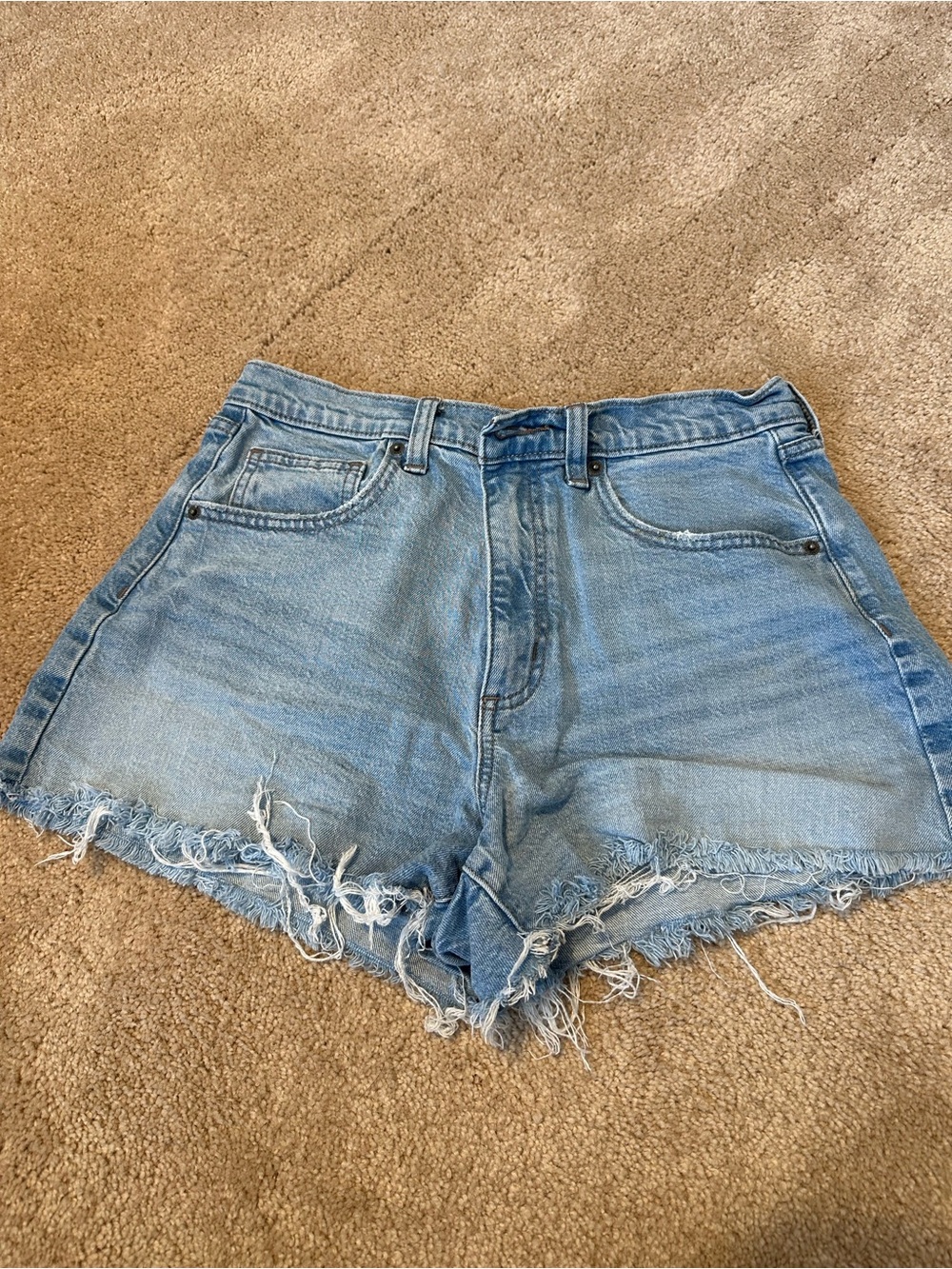 Universal Thread Light Blue Frayed Hem Denim Shorts